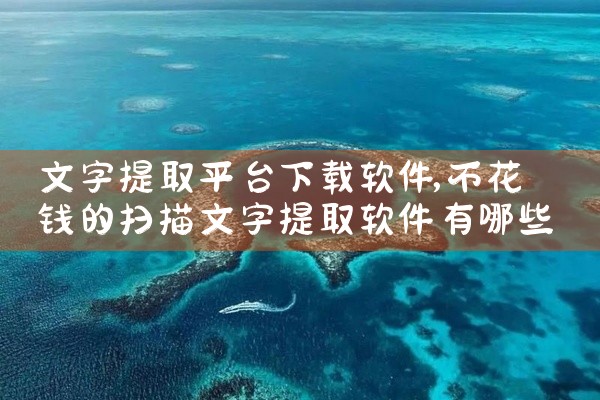 文字提取平台下载软件