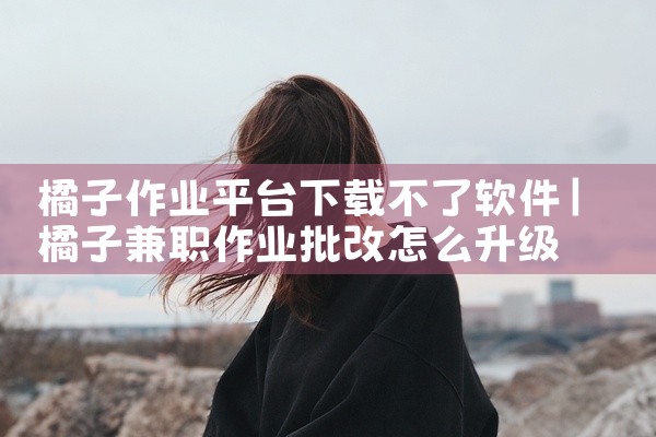 橘子作业平台下载不了软件