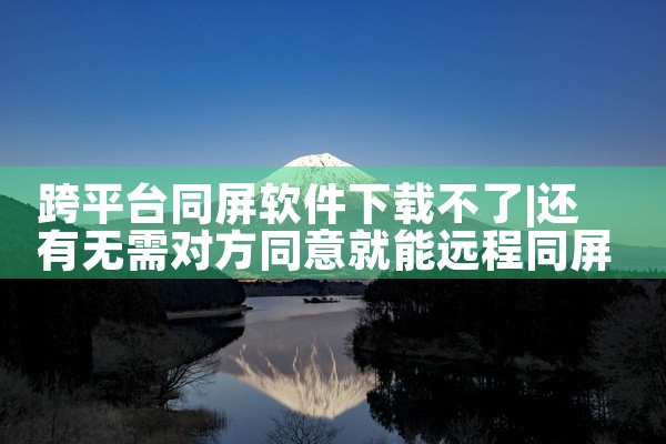 跨平台同屏软件下载不了