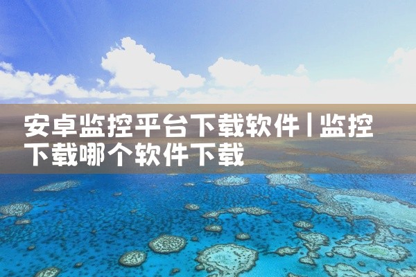 安卓监控平台下载软件